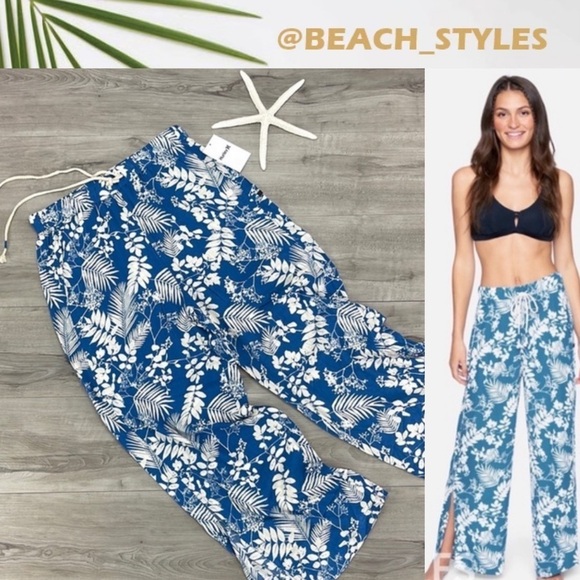 🔆HURLEY🔆SOLANA WIDE LEG BEACH PANTS - Picture 1 of 14